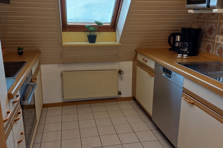 Komplett ausgestattete Küche der FEWO Traumblick Nr12