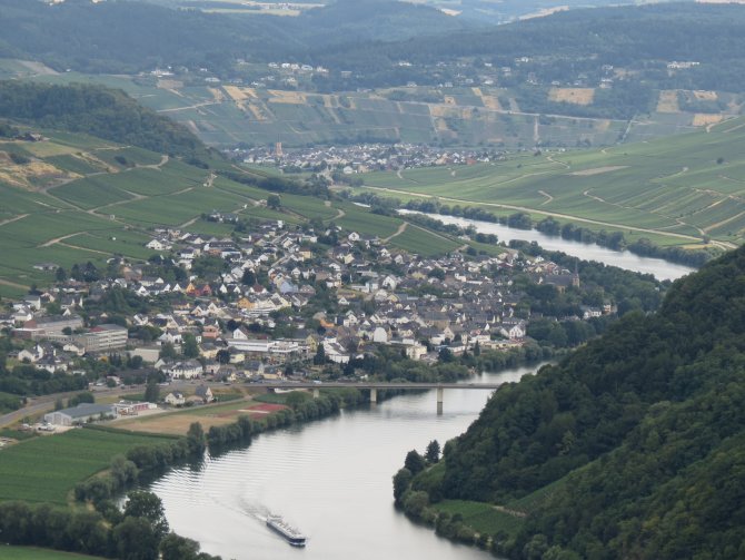 Das wunderschöne Moseltal mit Blick
auf Neumagen-Dhron