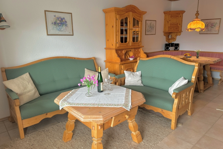 gemütliches Wohnzimmer der FEWO Moselpanorama NR 7