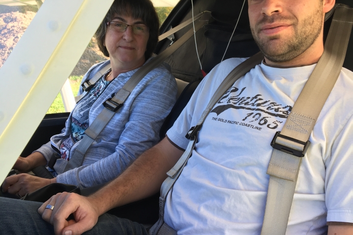 Erster Flug mit Dennis. Ein tolles Erlebnis.
