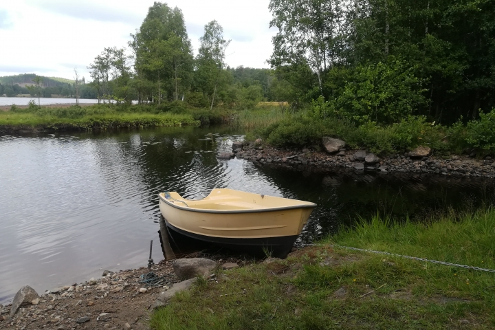 Boot am nahen Sandsjön