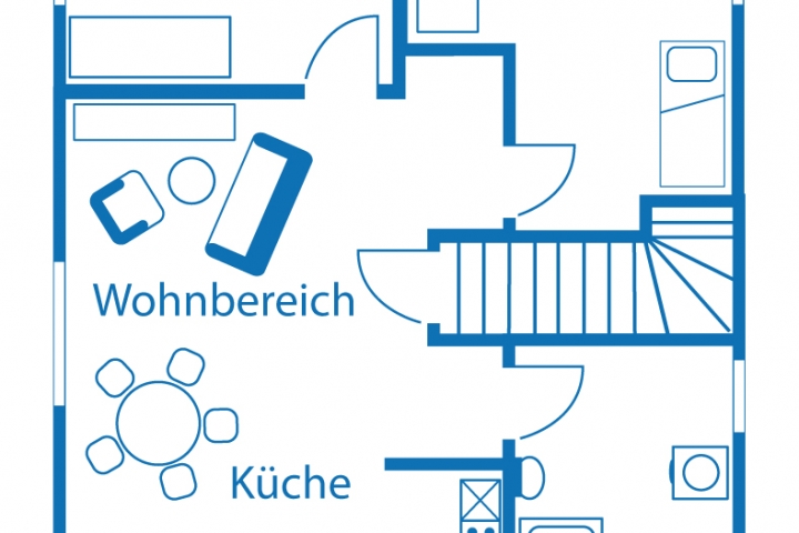 Grundriss der Ferienwohnung im OG