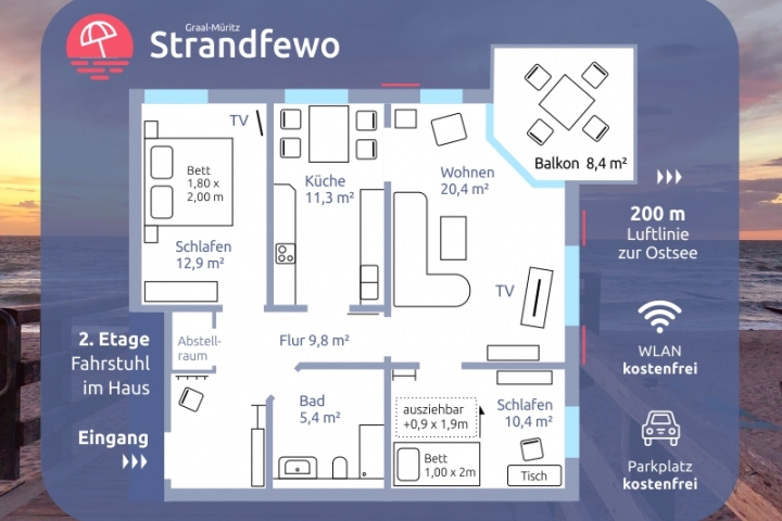 Strandfewo - Residenz Seebrücke Innen 2