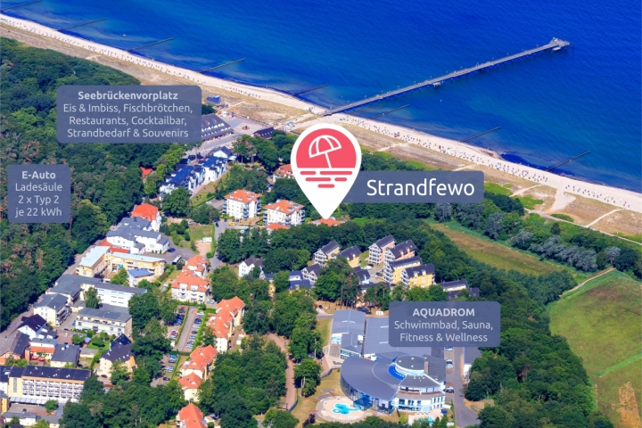 nur 200 m Luftlinie zur Ostsee, Aquadrom ist geschlossen