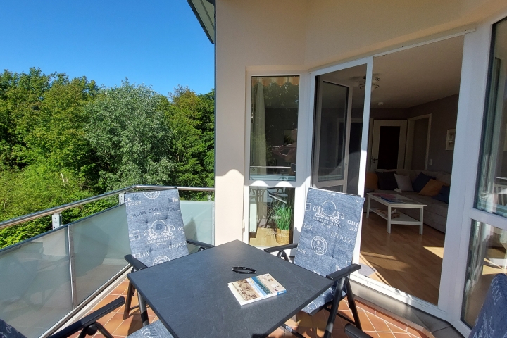 Balkon mit Blick zum Wohnzimmer