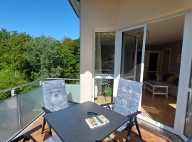 Balkon mit Blick zum Wohnzimmer