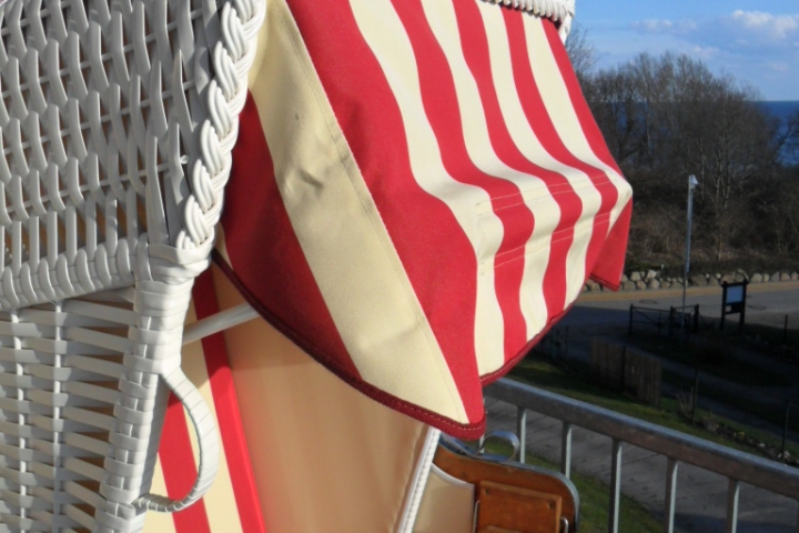 Blick vom Balkon mit Sicht auf die Ostsee