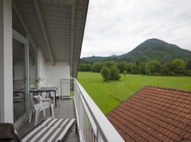 Aussicht vom Balkon der Wohnung Kranzhorn