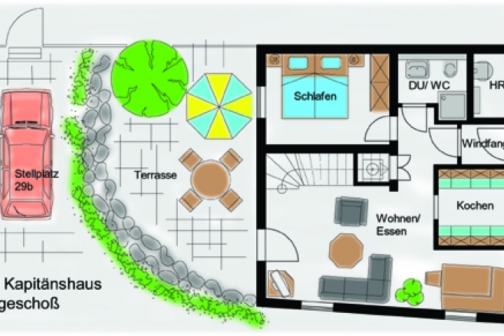Ferienhaus Kapitänshaus Nr. 29 A Erdgeschoß