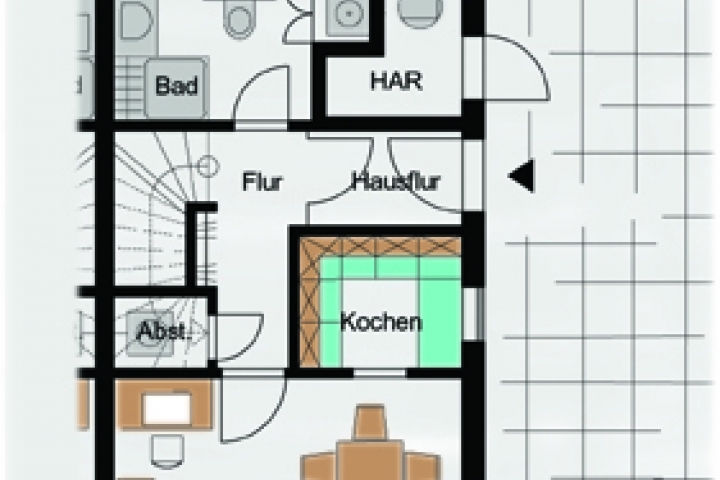 Grundriß 29e Kormoran Erdgeschoß