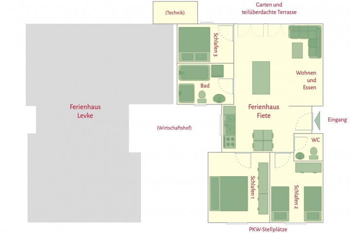 Grundriss Ferienhaus Fiete