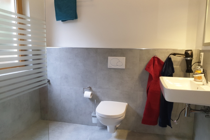 Badezimmer mit großer Dusche (renoviert 2021)