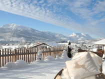 Blick in die verschneite Winterlandschaft