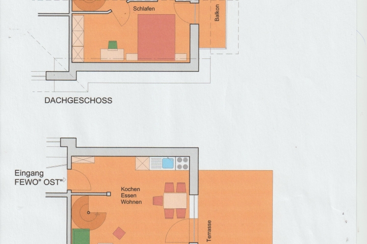 Grundriss, FeWo Ost