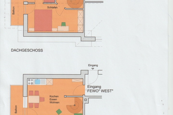 Grundriss, FeWo West