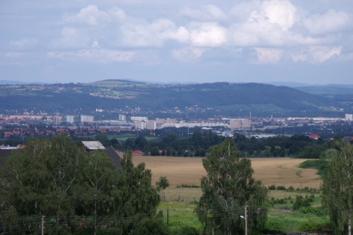 Blick aus dem Fenster in Richtung Dresden