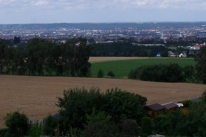 Blick aus dem Fenster in Richtung Dresden