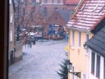 Blick vom Fenster der Recamiere auf den Lohberg,
Wassertor und Beginn des Hafens