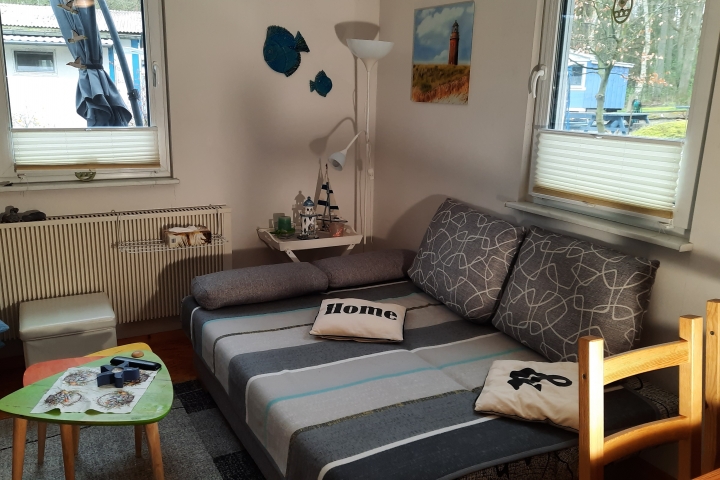 Die Funktionscouch ist auch als bequeme Schlafmöglichkeit nutzbar