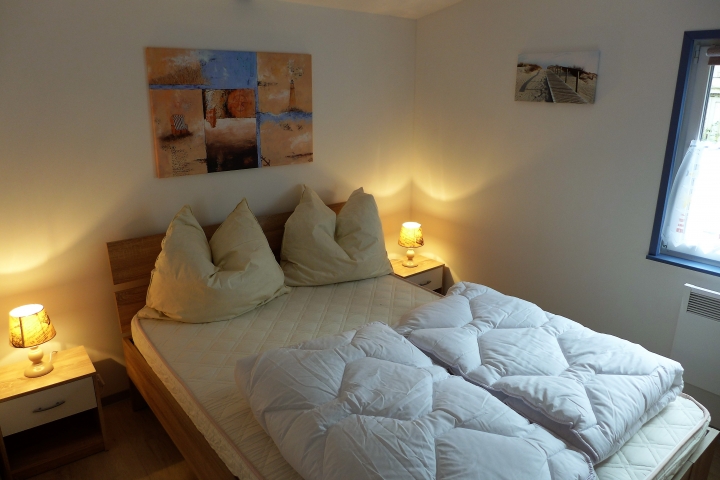 Ihr Schlafbereich, ein Queensize-Bett 1,40 m