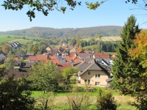 Blick auf Delliehausen hinter unserem Haus