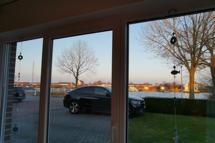 Vom Esstisch Blick auf die Harle