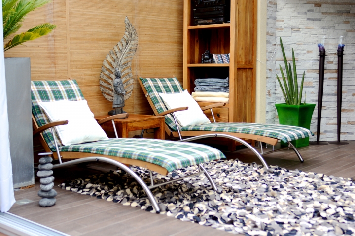 Der Wintergarten mit Sauna
