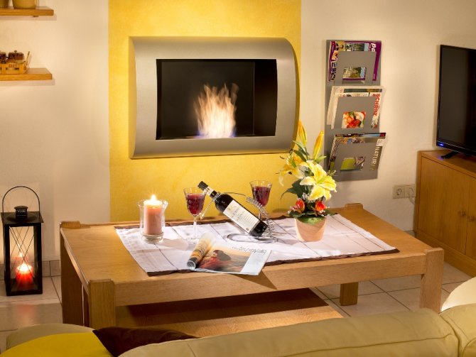 Kamin im Wohnzimmer