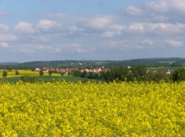 Rot am See, idyllisch mitten im Hohenloher Land gelegen.Von hier aus erreichen Sie interessante Ausflugsziele; wie Rothenburg o.d.T.,Dinkelsbühl,Schlo