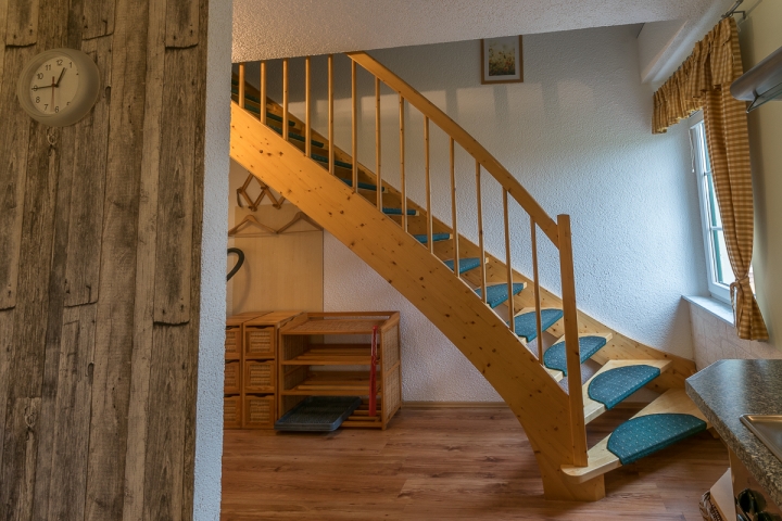 Bequeme Treppe zur Schlafraumetage