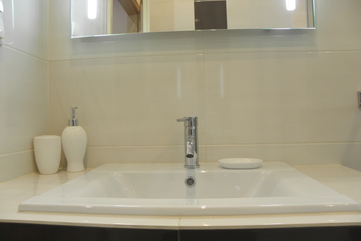 Badezimmer im unteren Ferienwohnung im Haus Morgenrot