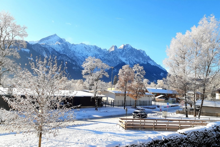 Bild aus dem Garten des Hauses, der nur für die Mieter des Erdgeschosses nutzbar ist