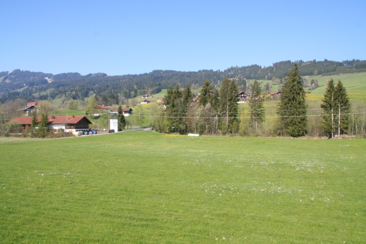 Aussicht vom Balkon im Sommer 