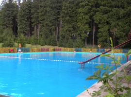 Schwimmen im idyllisch gelegenen Freibad am 