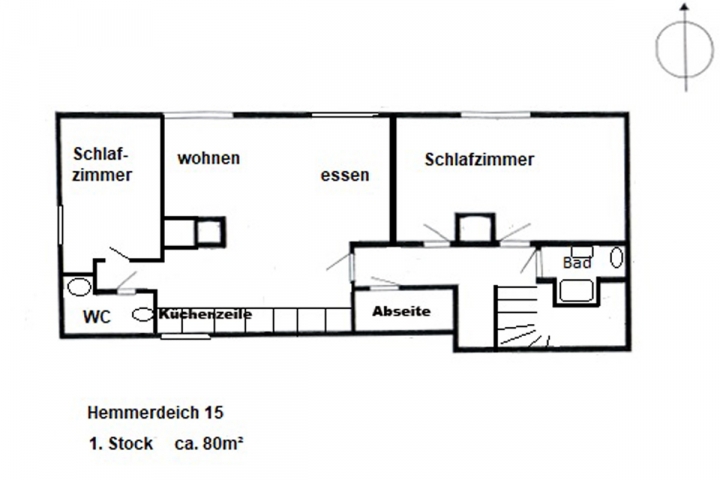Grundriss, 1. Stock