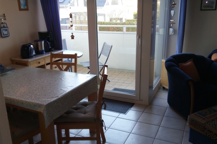 Blick zum Balkon