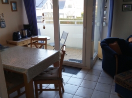 Blick zum Balkon