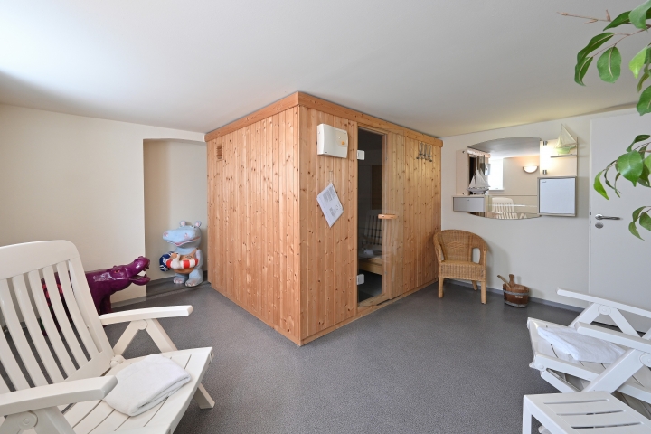 Sauna und Ruheraum im Keller für alle Gäste