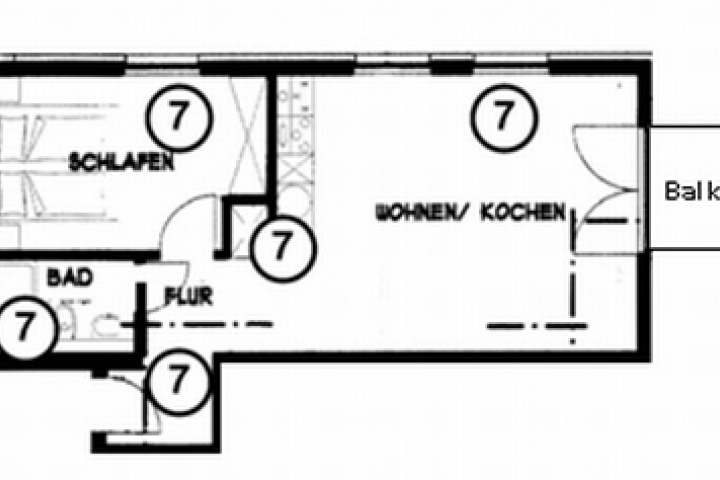 Grundriss Wohnung 7