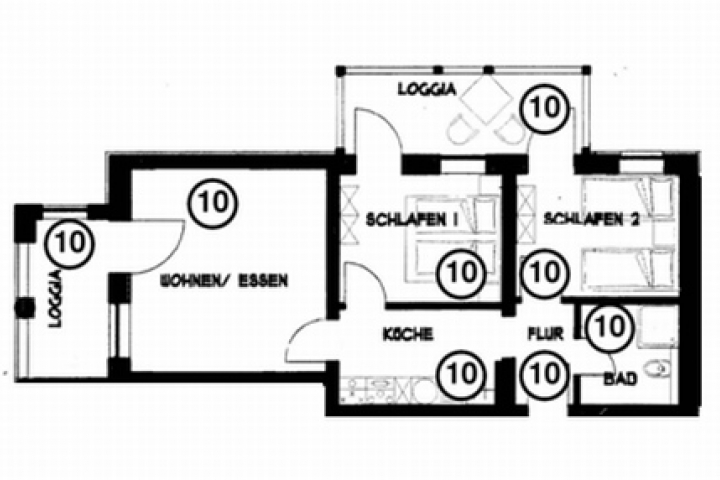 Grundriss Wohnung 10
