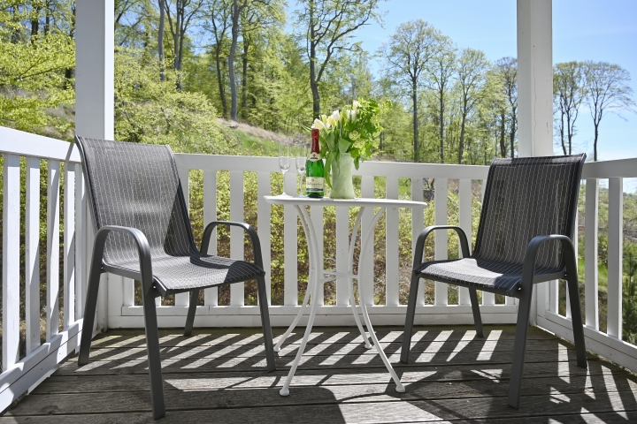 Blick vom Balkon in den Wald Wohnung 11