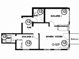 Grundriss Wohnung 12