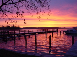 Sonnenaufgang am Storkower See