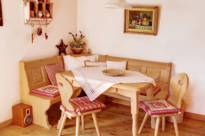Essecke im Wohnzimmer