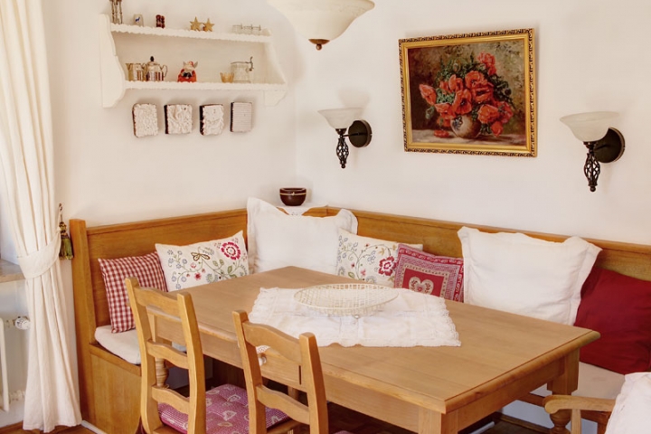 Essecke im Wohnzimmer