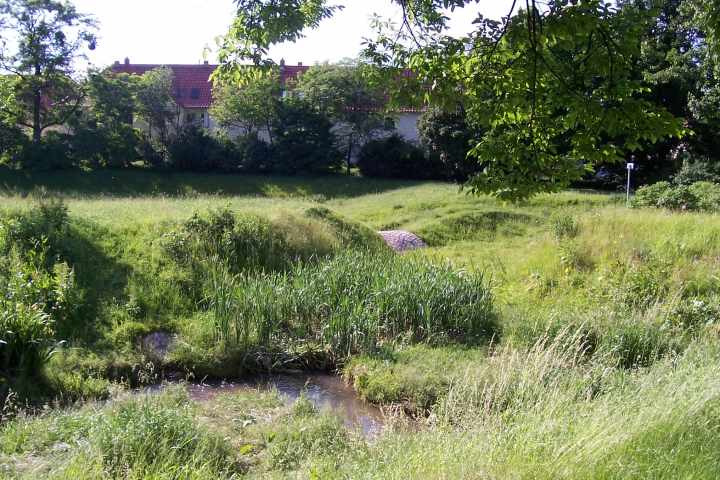Ein kleiner Park (Hugo-Bürkner-Park), wenn Sie aus der Haustür kommen.
