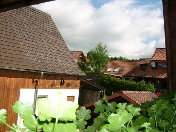 Blick von der Terrasse zum Markberg