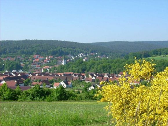 Blick auf Schönau mit zahlreichen Wander- und Radwanderwegen