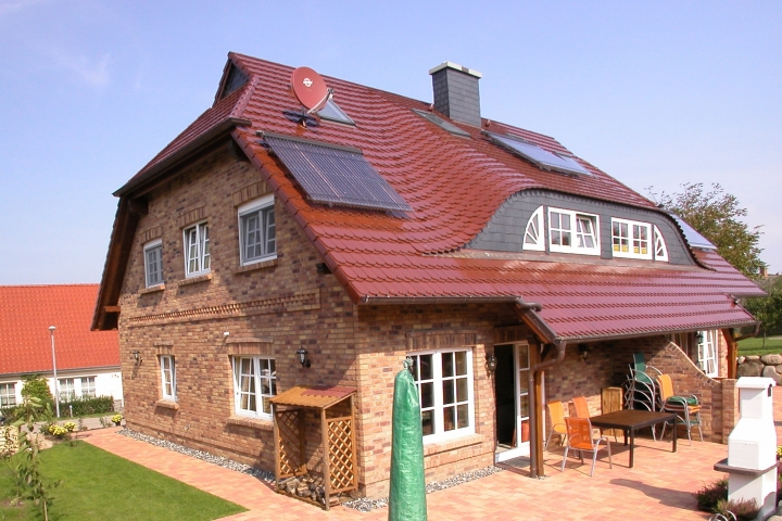 Ferienhaus Bel Air Terrassenseite mit Außengrill