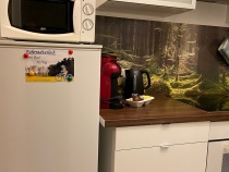 Lüche mit Kühlschrank und Mikrowelle
